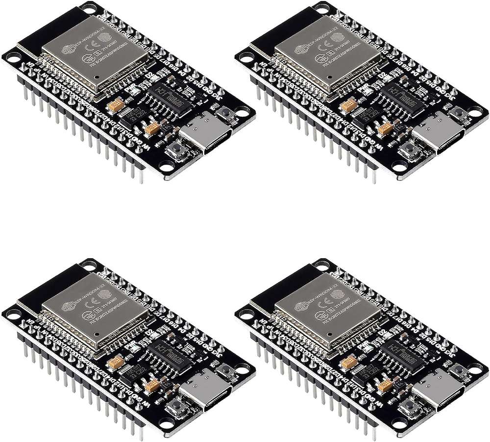 DORHEA ESP32-WROOM-32 NodeMCU Development Board Type-C USB WiFi + BT (4PCS)