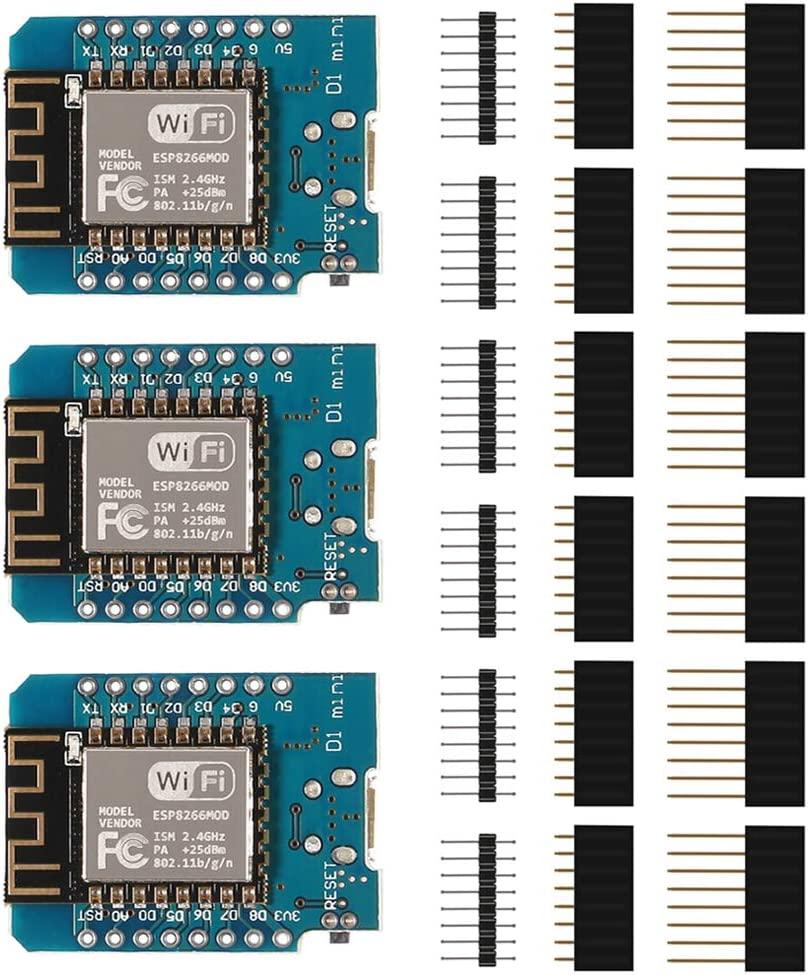 Aitrip ESP8266 ESP-12F D1 Mini WiFi Dev Board with Micro-USB and CH340 (3PCS)