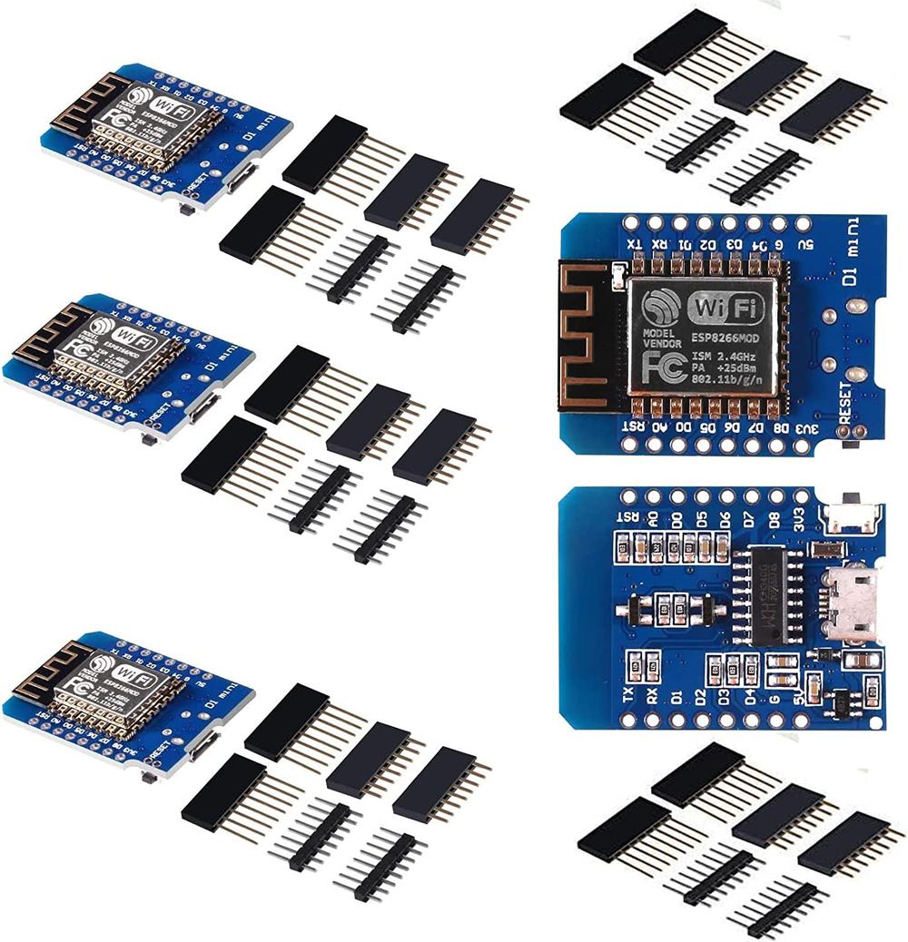 Atnsinc ESP8266 ESP-12F D1 Mini WiFi Dev Board with Micro-USB and CH340 (5PCS)