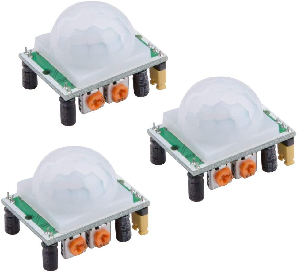 HiLetgo HC-SR501 Pyroelectric PIR Motion Sensor Module (3PCS)