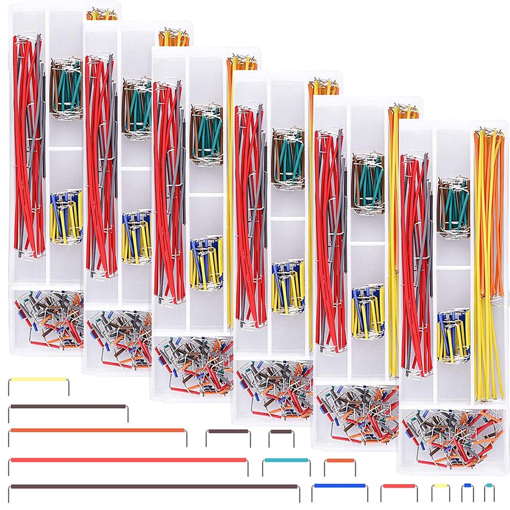 AUSTOR 840 Pieces Jumper Wire Kit 14 Lengths Assorted Preformed Breadboard Jumper Wire with Box