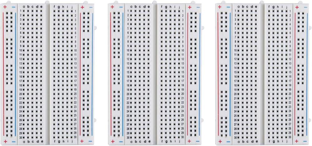 ELEGOO 400-Point Breadboard with 4 Power Rails for Jumper Wire (3PCS)