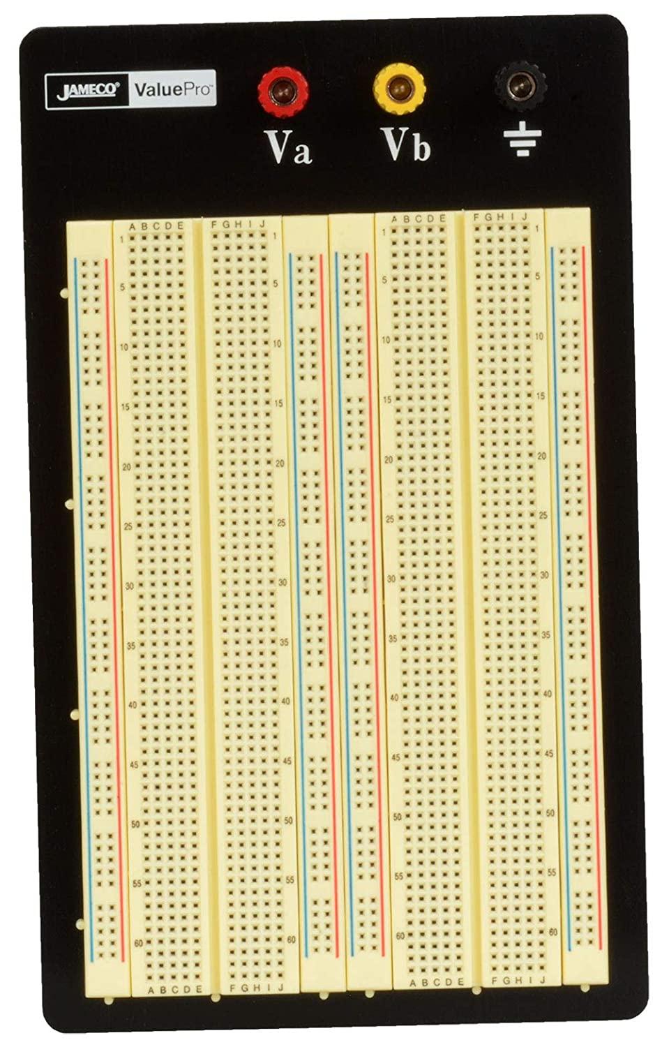 JAMECO VALUEPRO - WBU-204-R Jameco Valuepro 1660-Point Solderless Breadboard