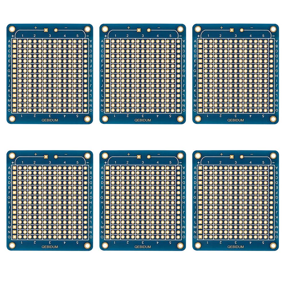 QEBIDUM Mini Stripboards (6PCS)