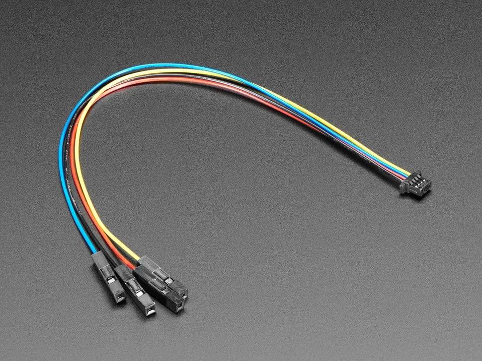 Adafruit 4397 Stemma QT/Qwiic JST SH 4-pin Cable with Dupont Female Sockets