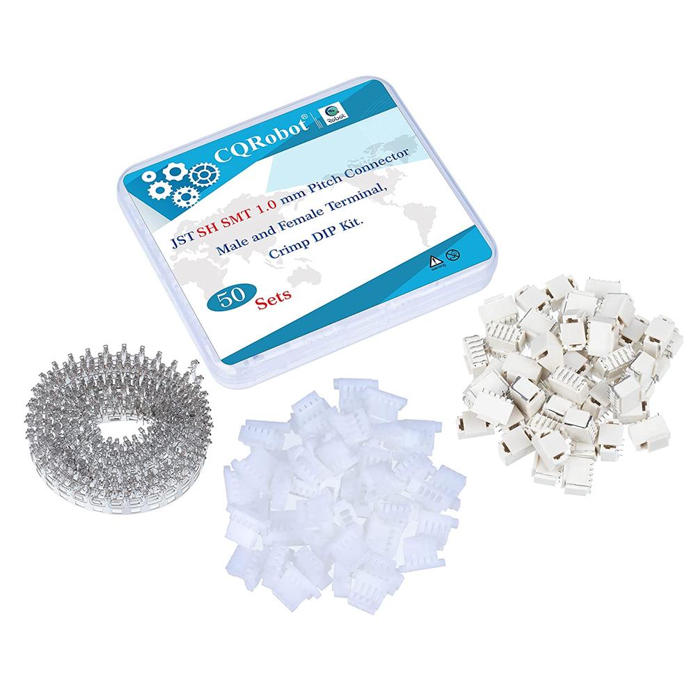 CQRobot JST-SH SMT 1.0mm Pitch 4-Pin Kit (50Sets/300PCS)