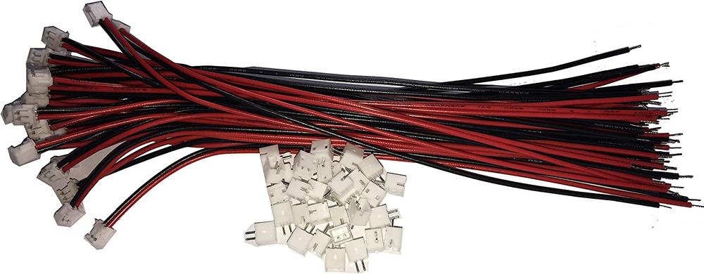 LATTECH 30 Sets JST-ZH 1.5mm 2-Pin Male with Wires and Female Single Connectors (30 Sets)