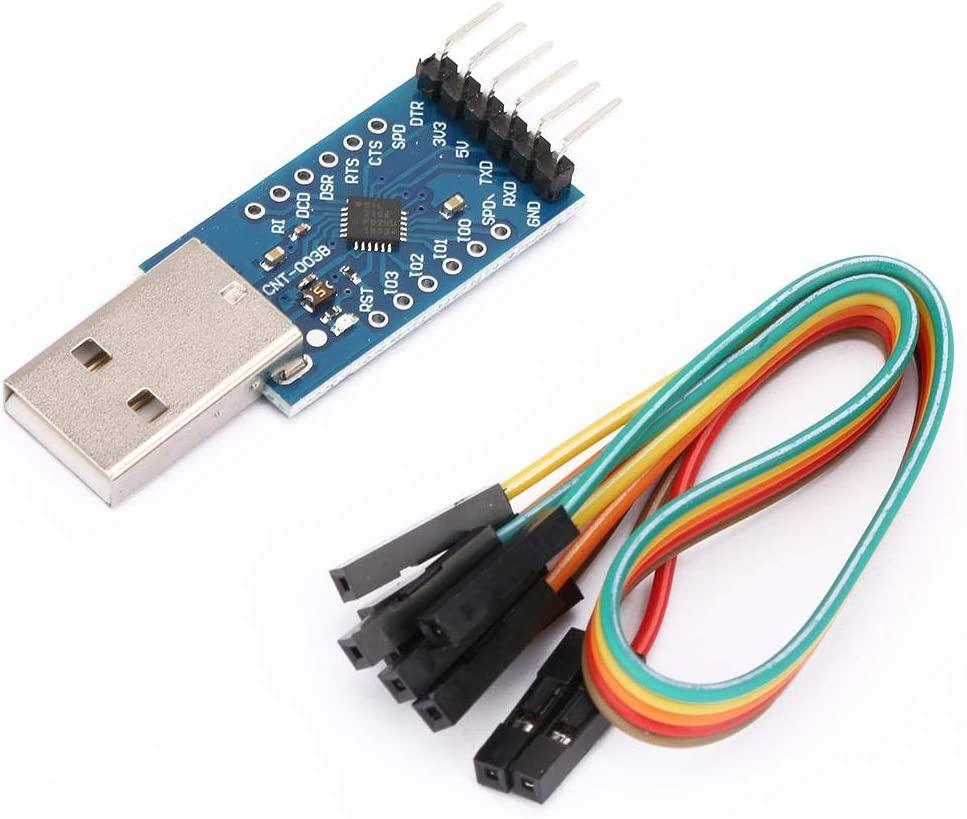 Walfront CP2104 Serial Converter USB 2.0 to TTL UART 6 Pin Board Module with Wire