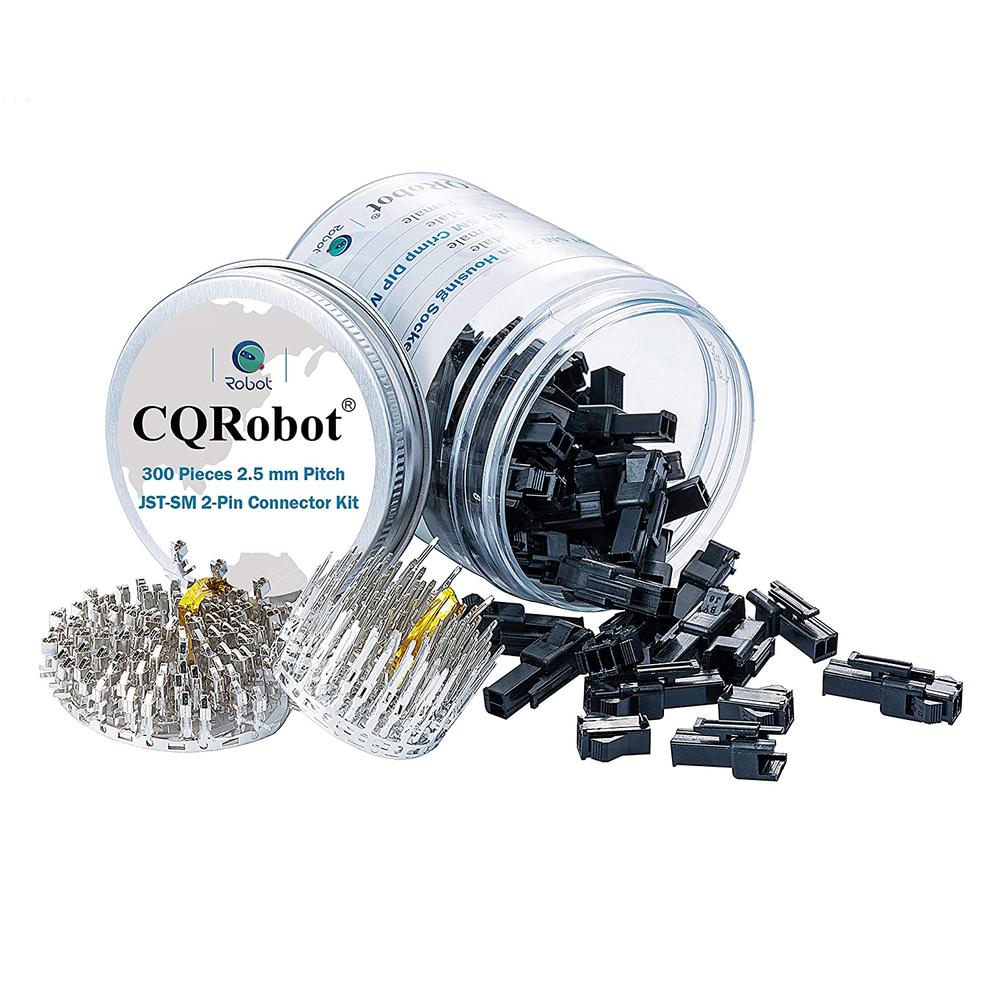 CQRobot JST-SM 2-Pin 2.5mm Pitch Connector Kit (50 Sets / 300 Pieces)