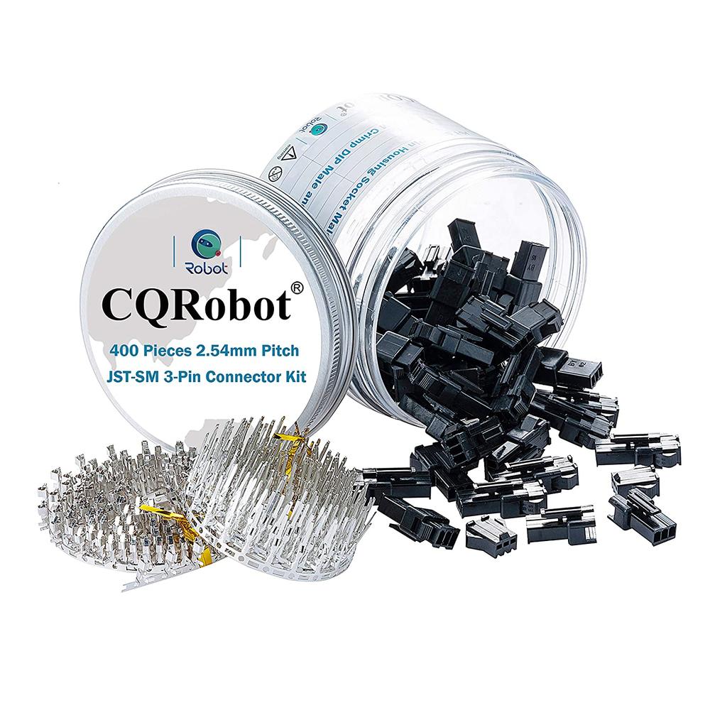 CQRobot JST-SM 3-Pin 2.5mm Pitch Connector Kit (50 Sets / 400 Pieces)