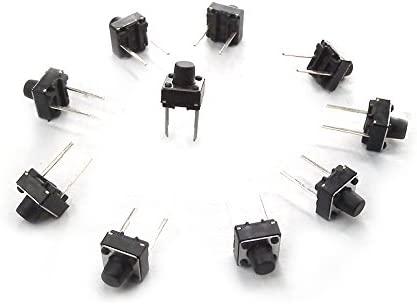 MakerSpot 6mm 2-Pin Panel PCB Momentary Tactile Tact Push Button Switch (10PCS)