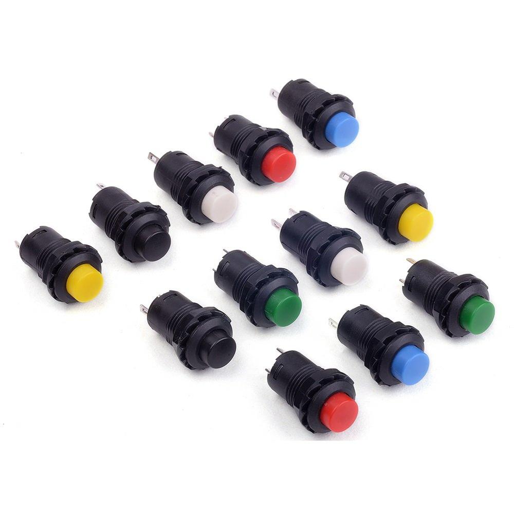 Cylewet CYT1091 12mm Self-Locking Latching Push Button Switch (12PCS)