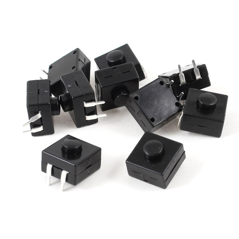 uxcell 12x12x9mm PCB Latching Tactile Tact Push Button Switch (10PCS)