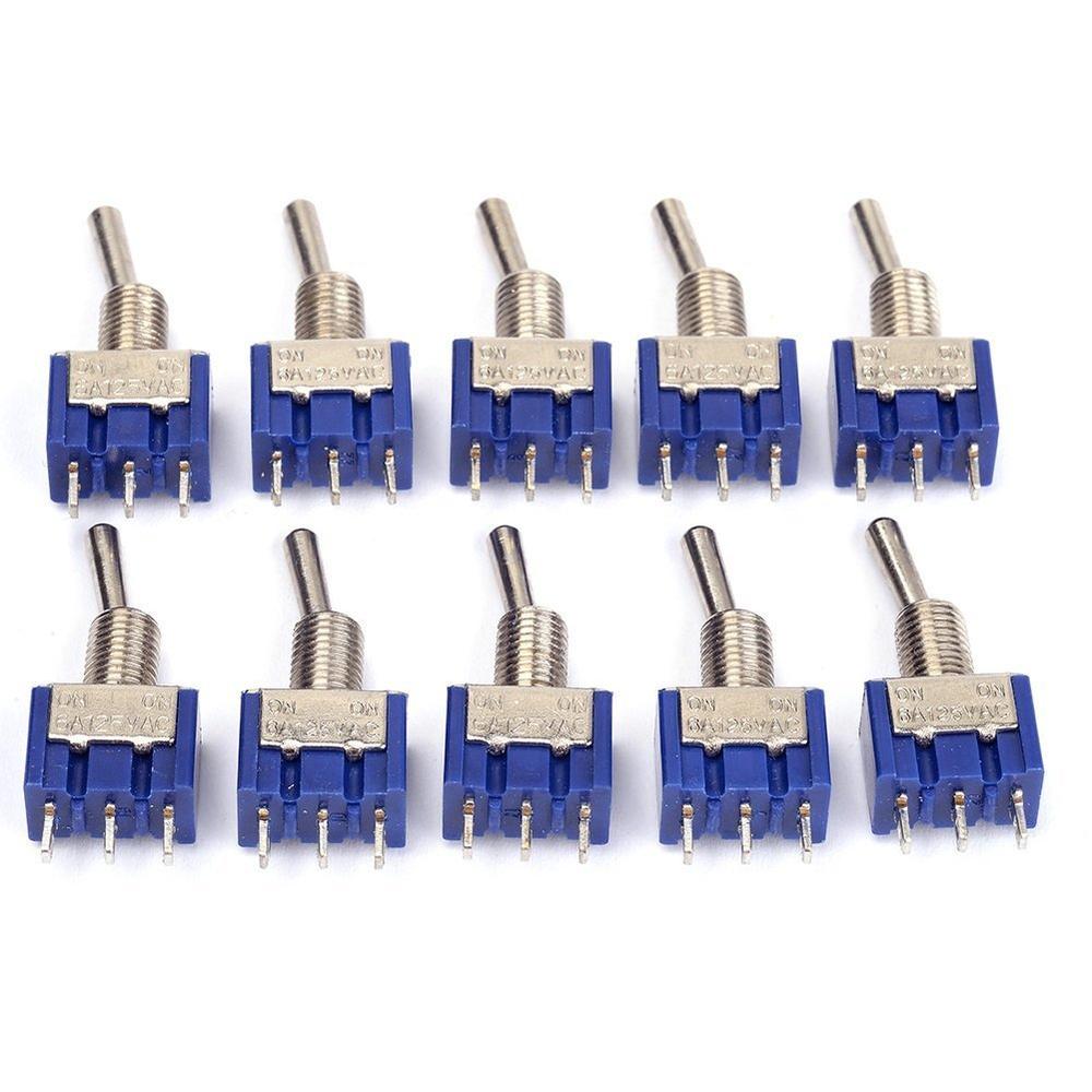 HiLetgo ON/ON SPDT 3 Terminals 2 Position Toggle Switch MTS102 (10PCS)