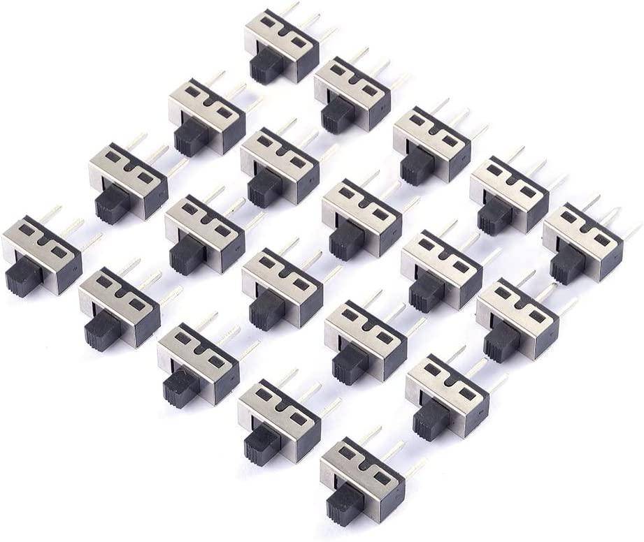 Cylewet CYT1107 Knob Vertical Slide Switch 3 Pin 2 Position 1P2T SPDT (20PCS)