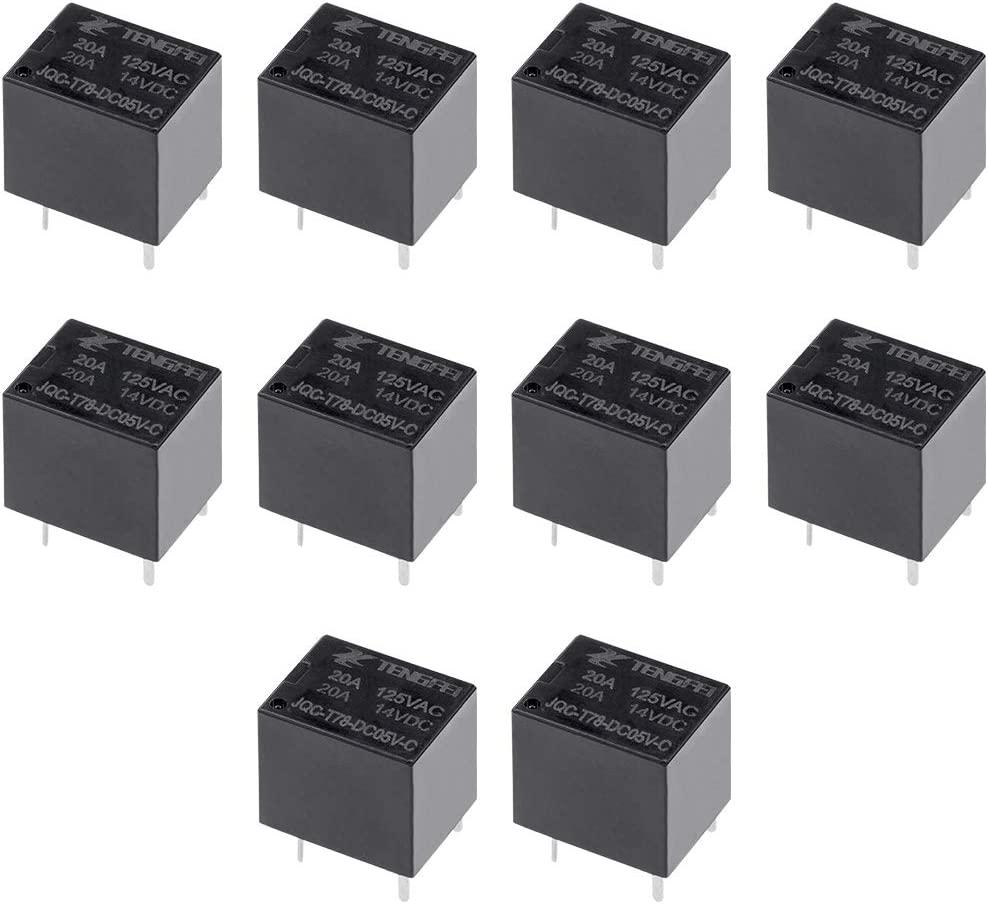 uxcell JQC-T78-DC05V-C DC 5V Coil SPDT 5-Pin Power Relay (10PCS)