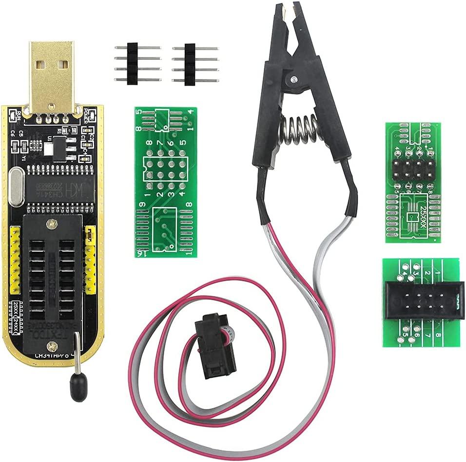 KeeYees CH341A USB Adapter and SOP8 SOIC8 Test Clip