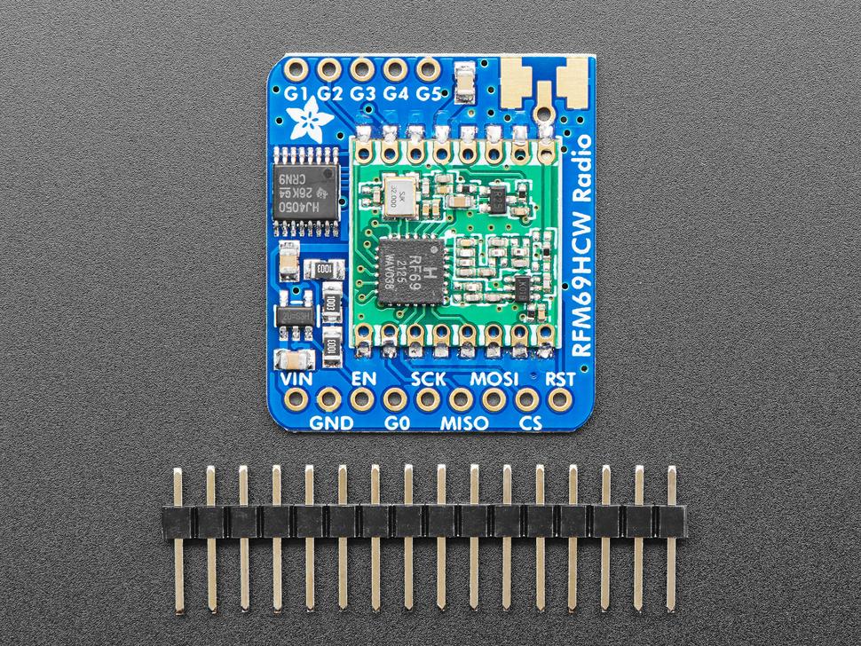 Adafruit 3070 RFM69HCW Transceiver Radio Breakout - 868 or 915 MHz - RadioFruit