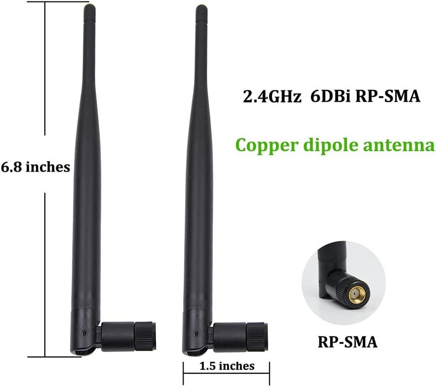 Highfine 2.4GHz 6dBi Indoor Omni-Directional Antenna RP-SMA (2PCS)