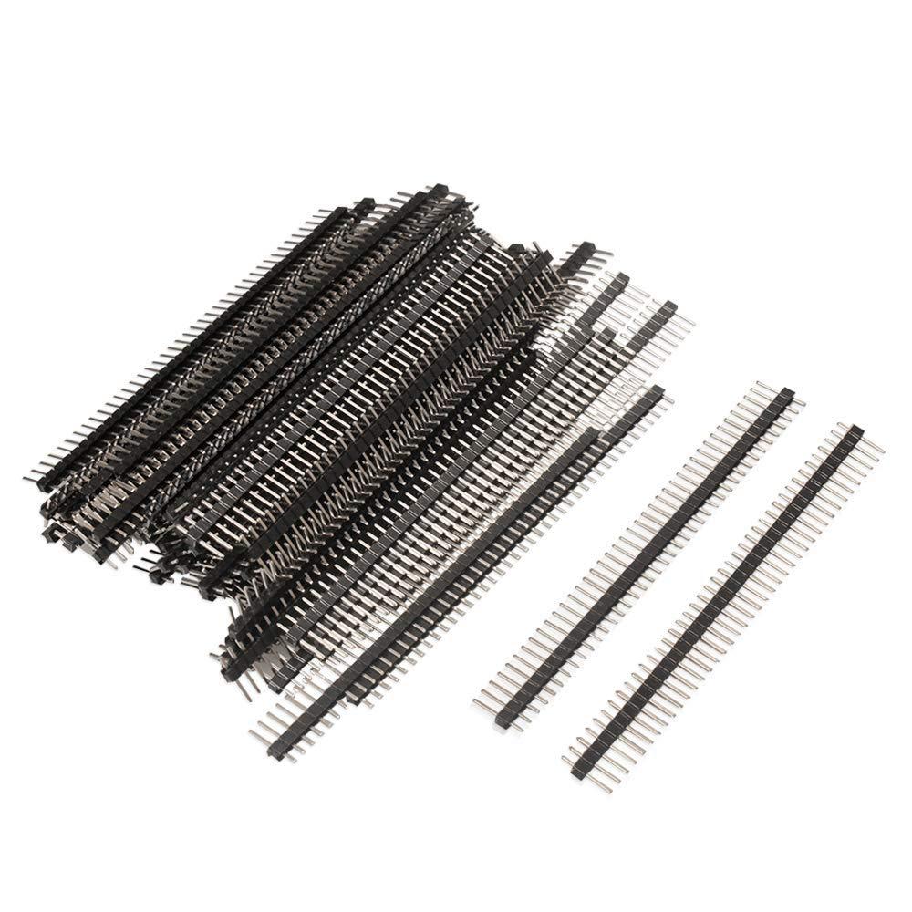 Kulannder 40-Pin Straight 2.54mm Male Pin Header Connector (60PCS)