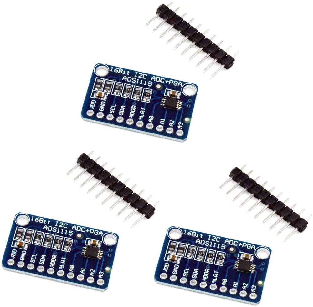 HiLetgo ADS1115 16-Bit 4 Channel I2C ADC (3PCS)