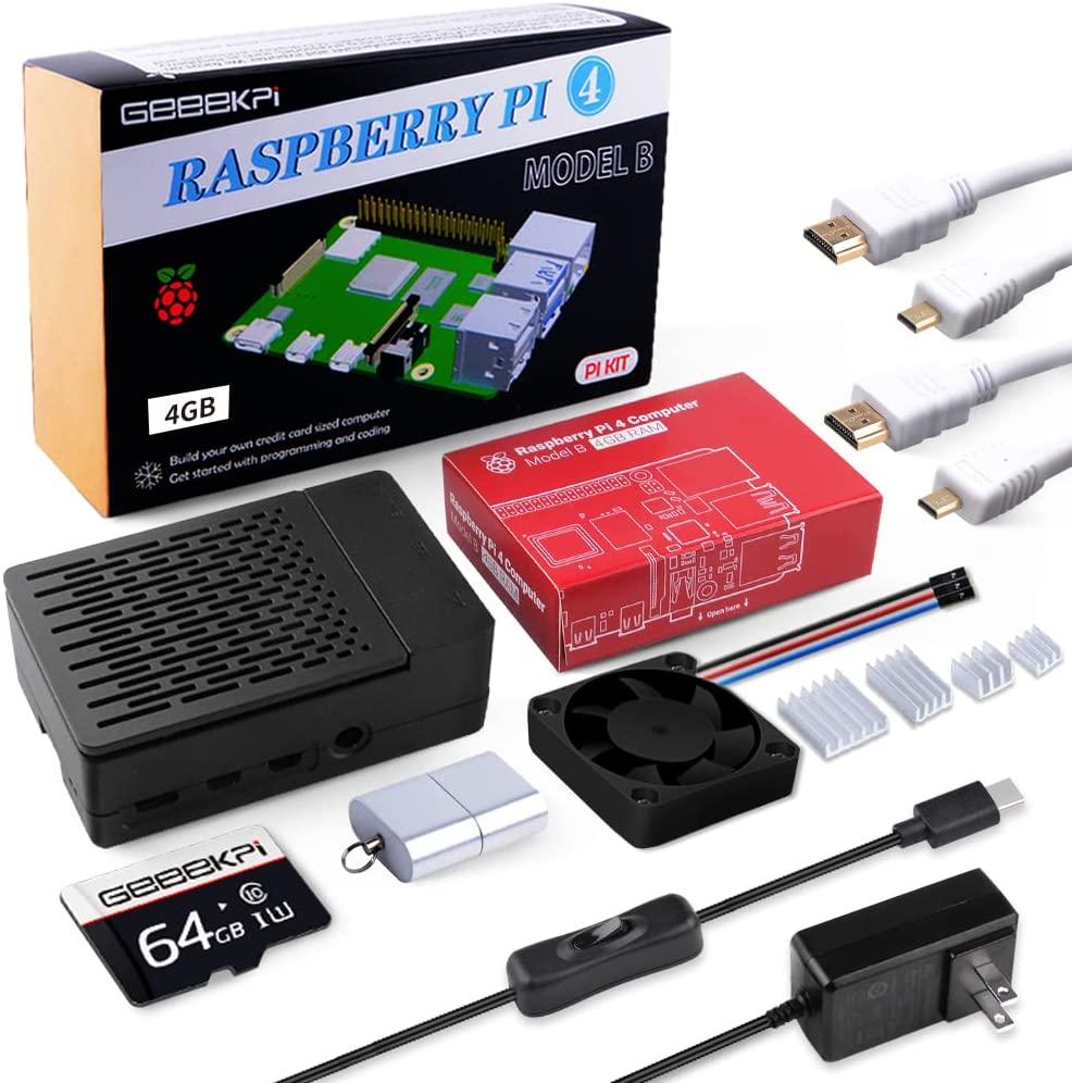 GeeekPi Raspberry Pi 4B (4GB RAM) Starter Kit