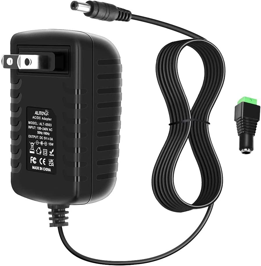 ALITOVE 5V 3A 15W AC 100V~240V to DC Power Supply Adapter