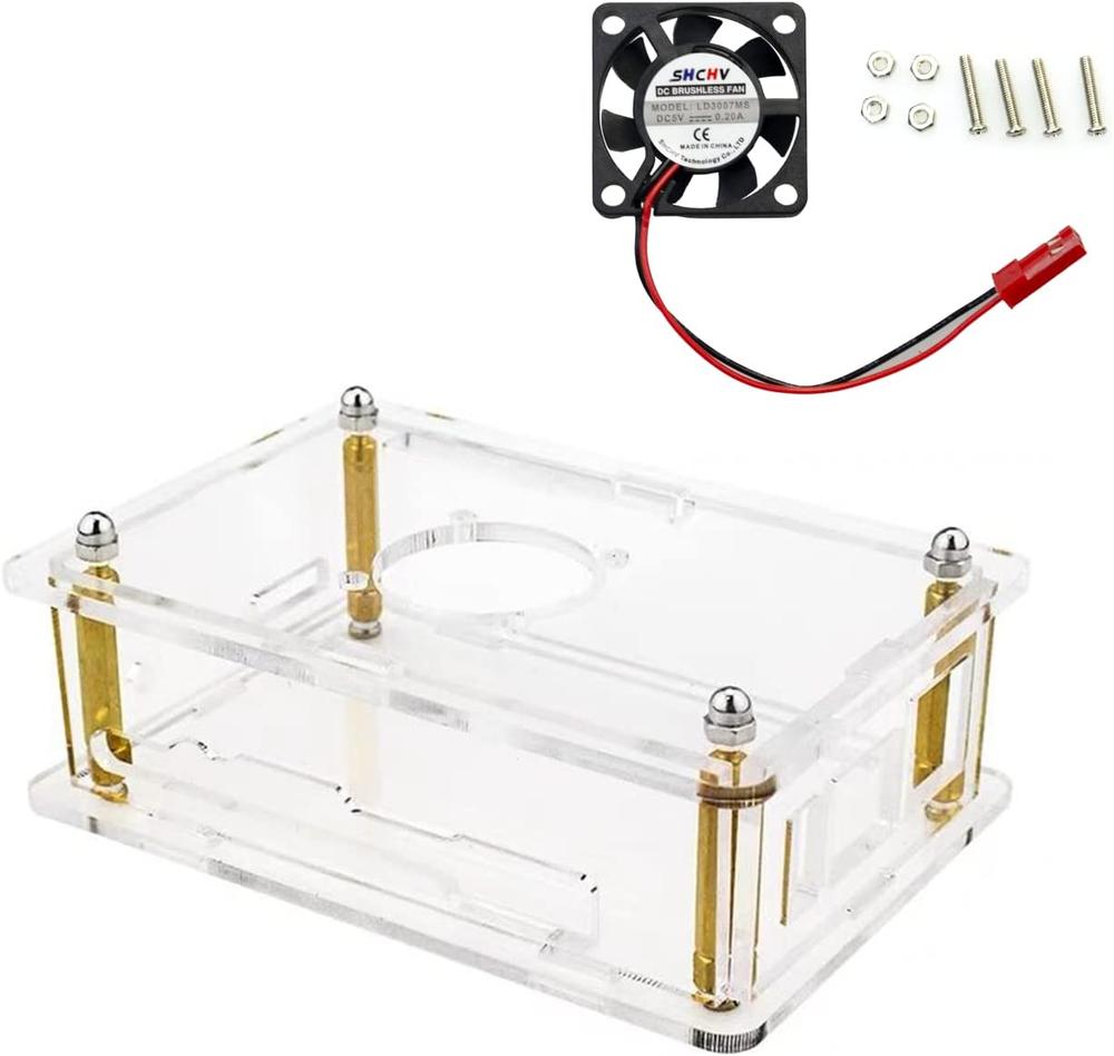 Howay Orange Pi 5 Clear Acrylic Case with Cooling Fan