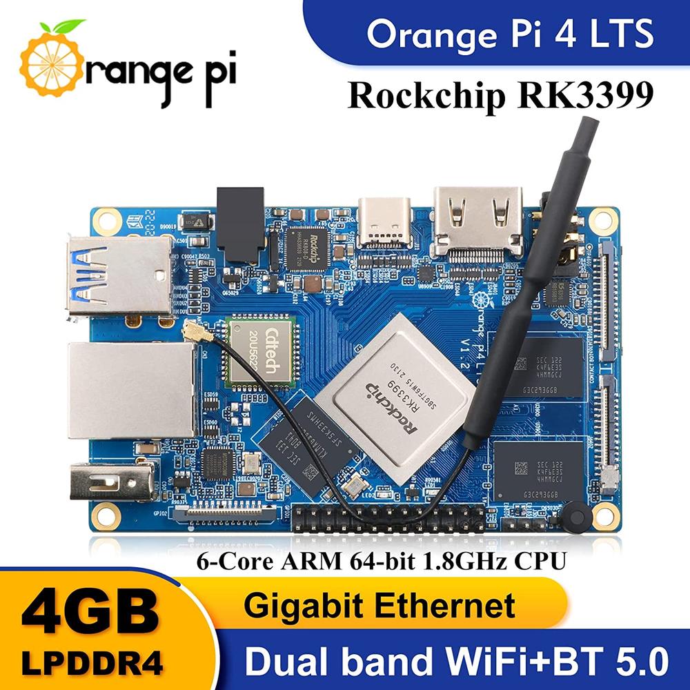 Orange Pi 4 LTS 4GB with 16GB eMMC Onboard Flash