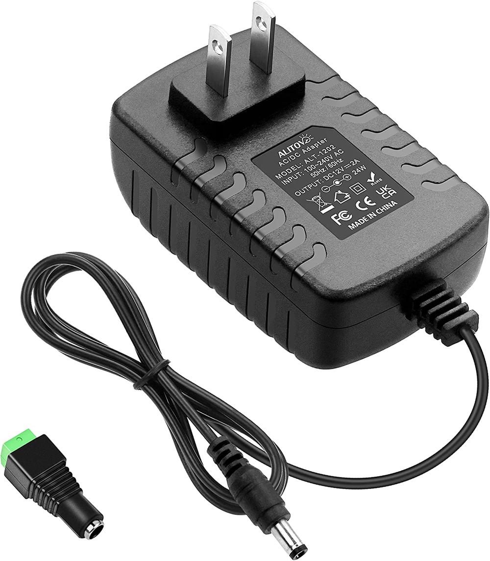 ALITOVE 12V 2A Power Supply with 5.5mm x 2.5mm/2.1mm Plug