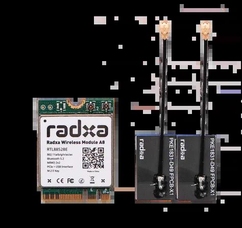 Radxa Wireless Module A8 M.2 E Key WiFi 6 and BT 5.2