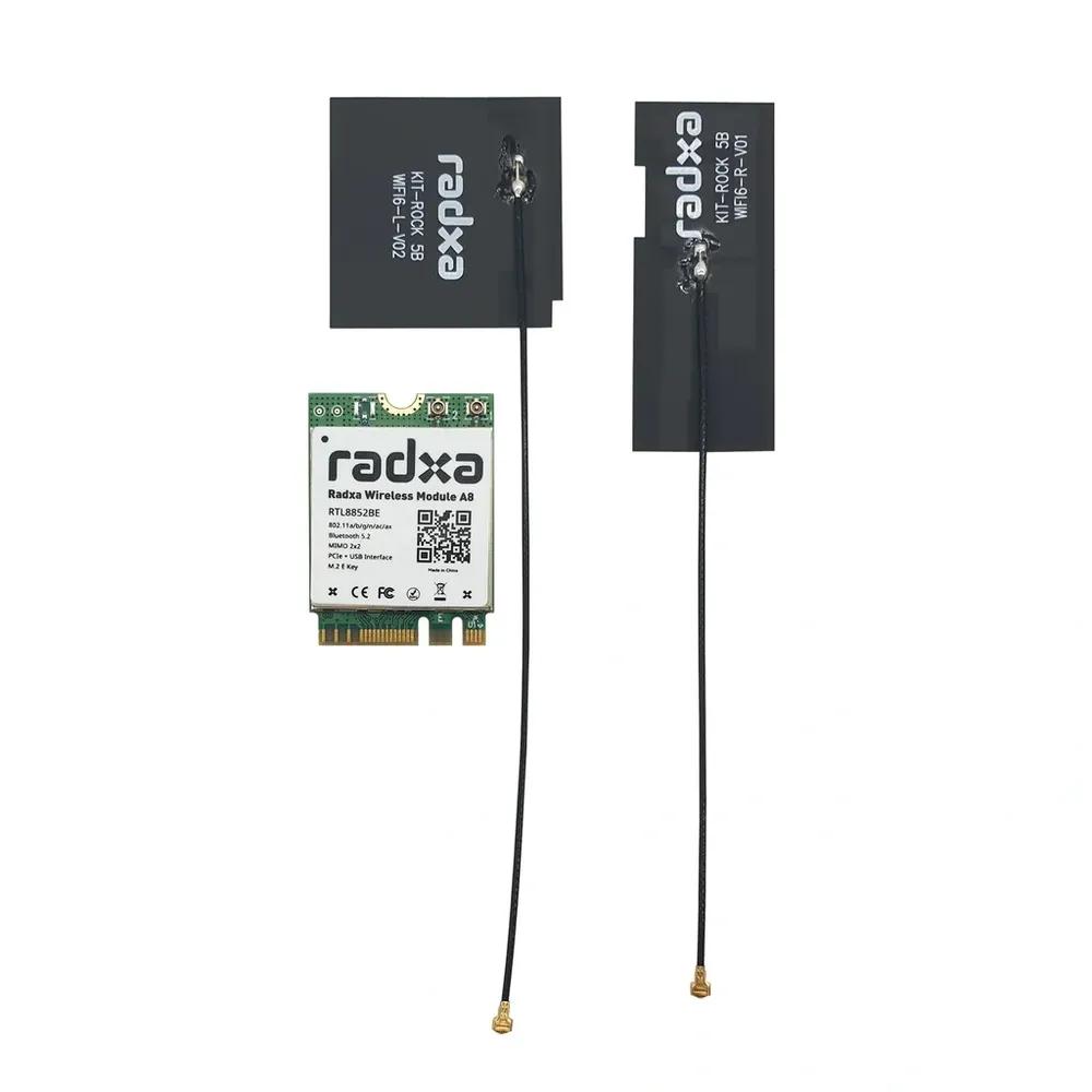 Radxa Wireless Module A8 M.2 E Key WiFi 6 and BT 5.2