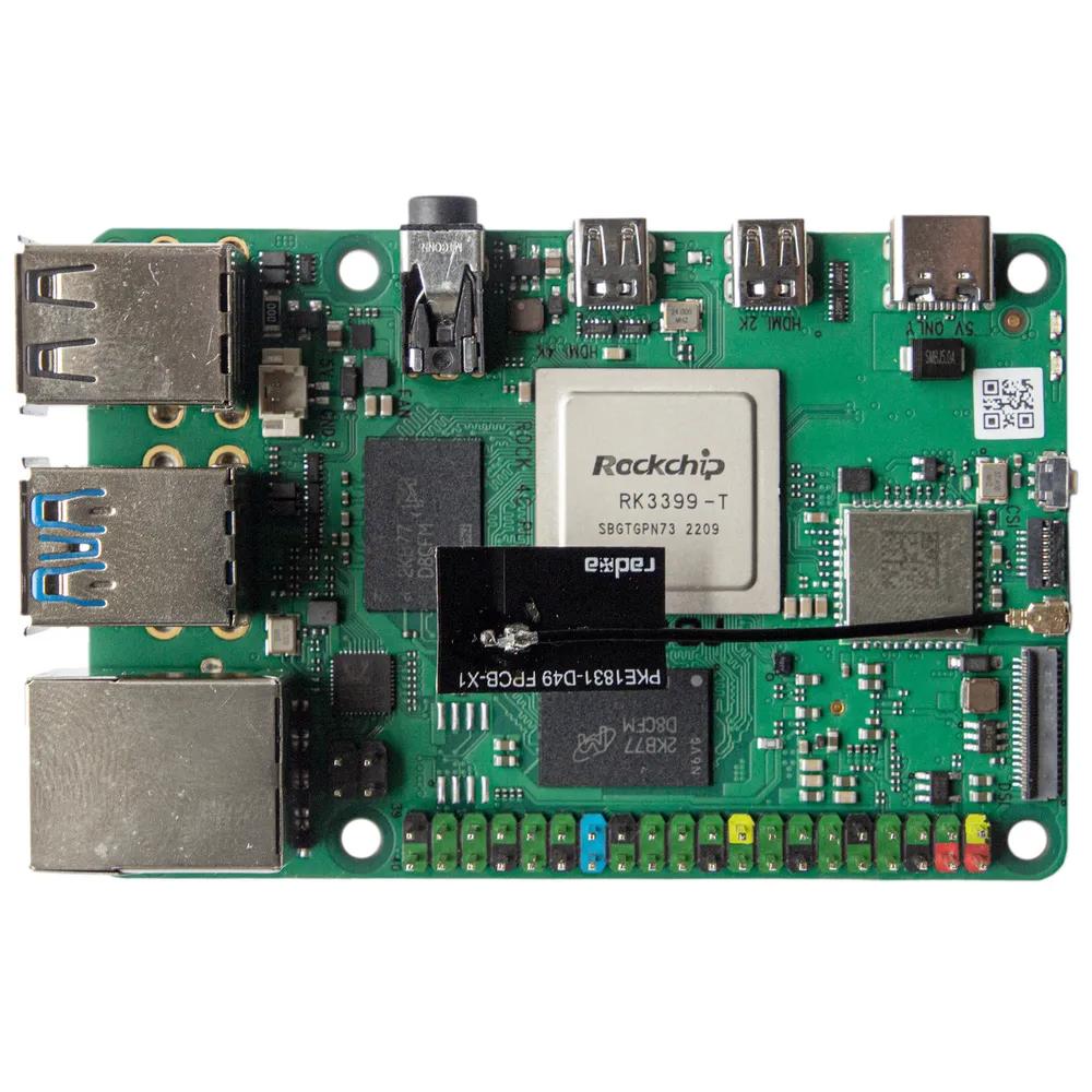 OKdo ROCK 4 Model C+ 4GB Single Board Computer Rockchip RK3399-T Arm Cortex-A72 + Cortex-A53