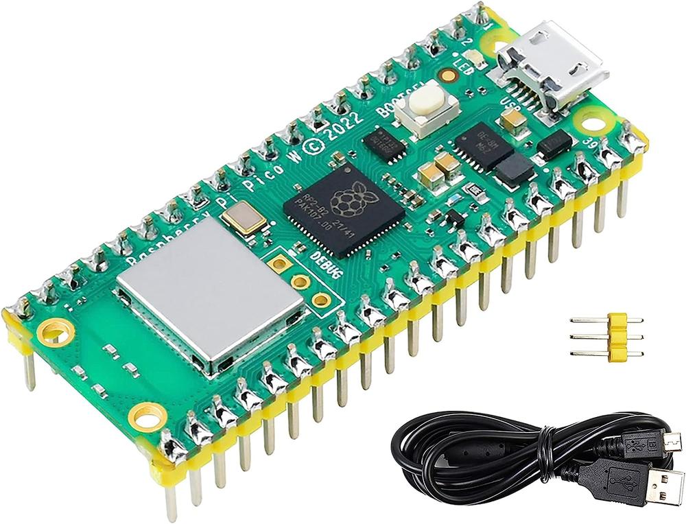 Raspberry Pi Pico W RP2040 Microcontroller Board with Pre-Soldered Header (WH)