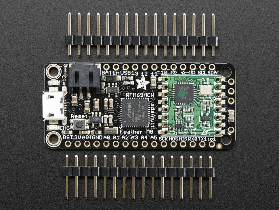 Adafruit 3176 Feather M0 RFM69HCW Packet Radio - 868 MHz or 915 MHz - RadioFruit