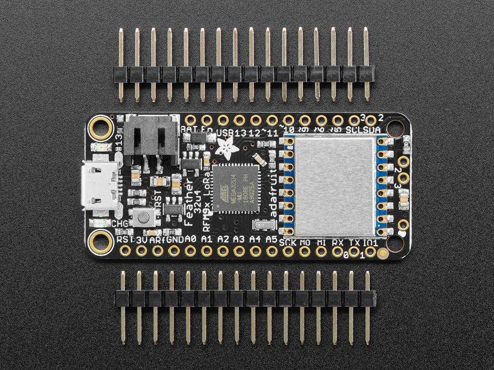 Adafruit 3079 Feather 32u4 RFM96 LoRa Radio - 433MHz - RadioFruit