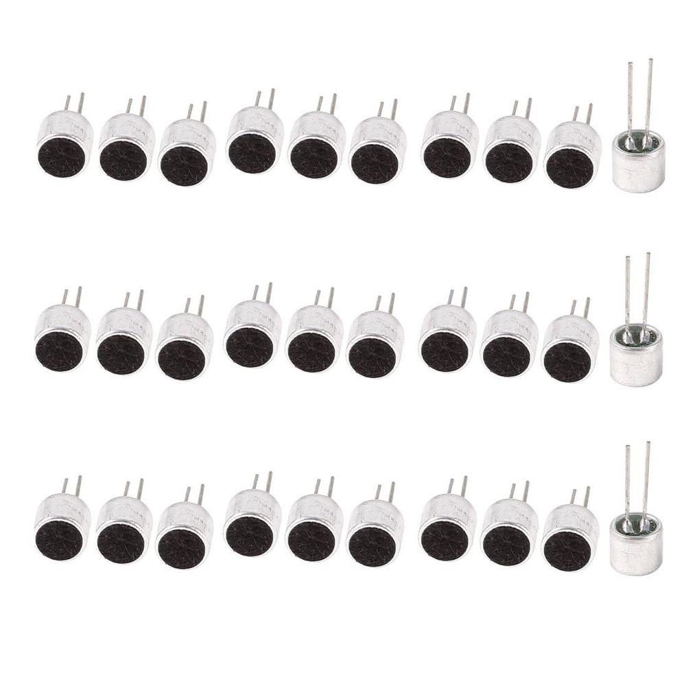 Electret Microphone Inserts 6050 with PCB Pins Condenser (30PCS)