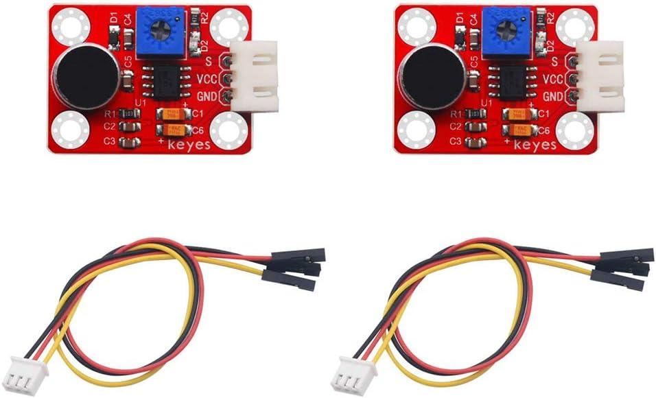 DIYmalls LM386 Electret Microphone Audio Amplifier Sound Sensor Module (2PCS)