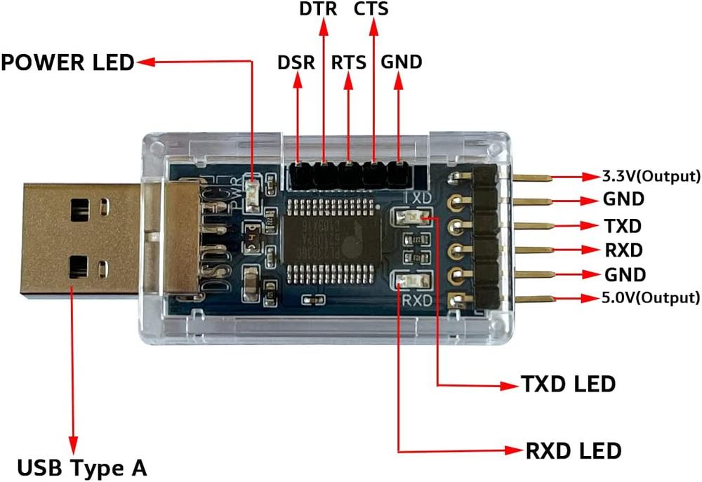 DSD TECH SH-U06B USB to TTL Serial Adapter with PL2303GC Chip