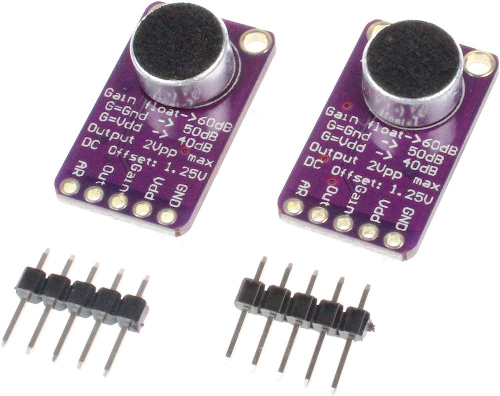 NOYITO Electret Microphone MAX9814 Amplifier Module with Auto Gain Control (2PCS)