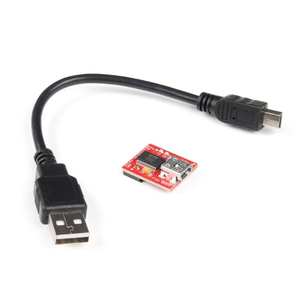 SparkFun KIT-18289 FTDI FT323RL Basic Breakout – 3.3V with USB Mini-B Connector and USB Cable - 6"