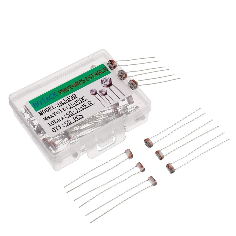 BOJACK GL5539 LDR Light-Dependent Resistor Sensor (50PCS)