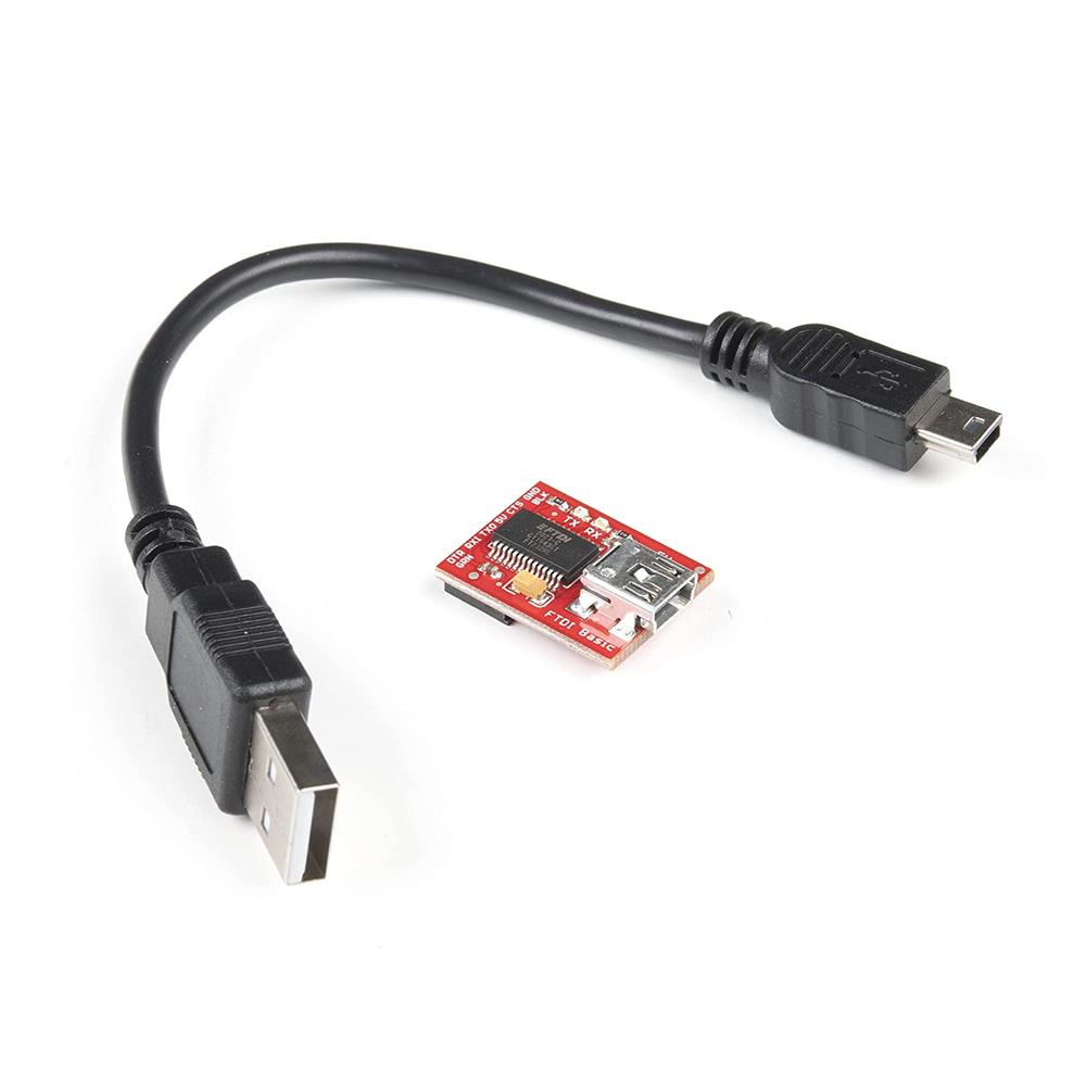 SparkFun KIT-18290 FTDI FT323RL Basic Breakout – 5V with USB Mini-B Connector and USB Cable – 6"