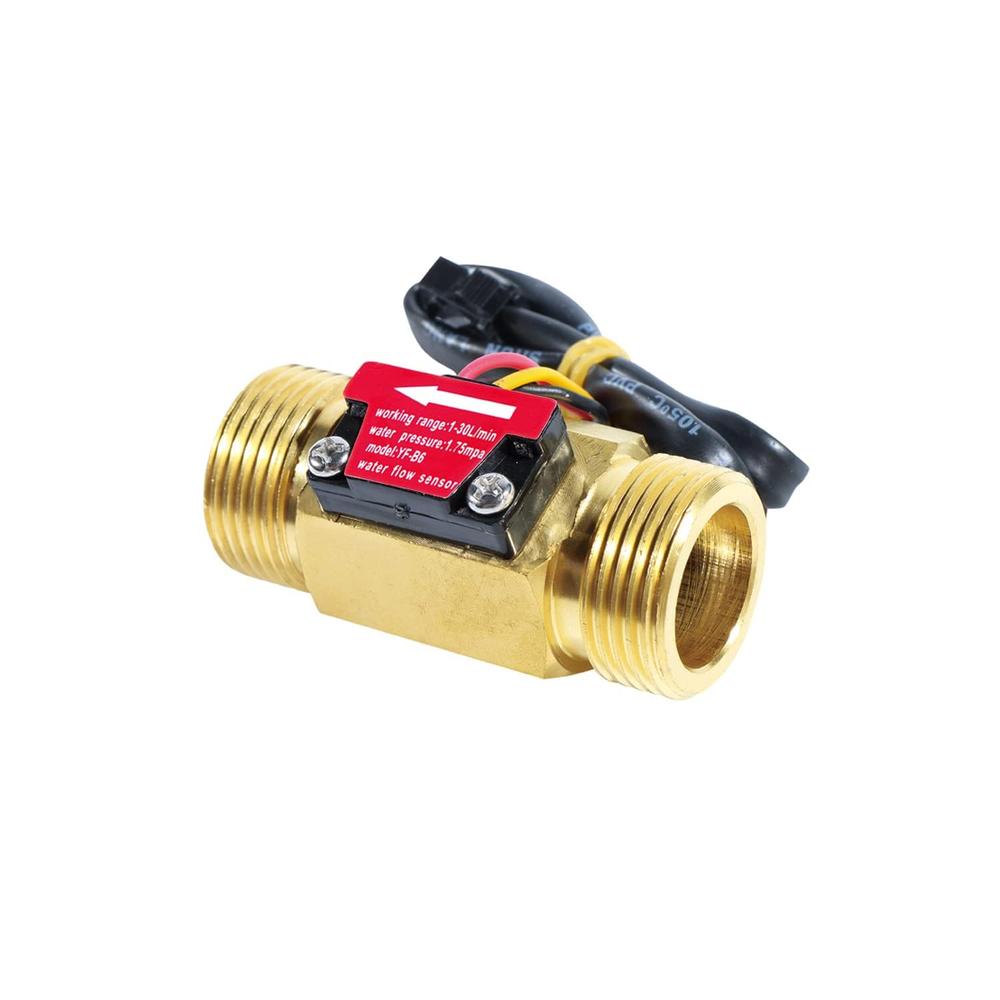 GREDIA GR-CP6 G3/4" Male Thread Brass Water Flow Sensor Switch Hall Effect (BSPT threading)