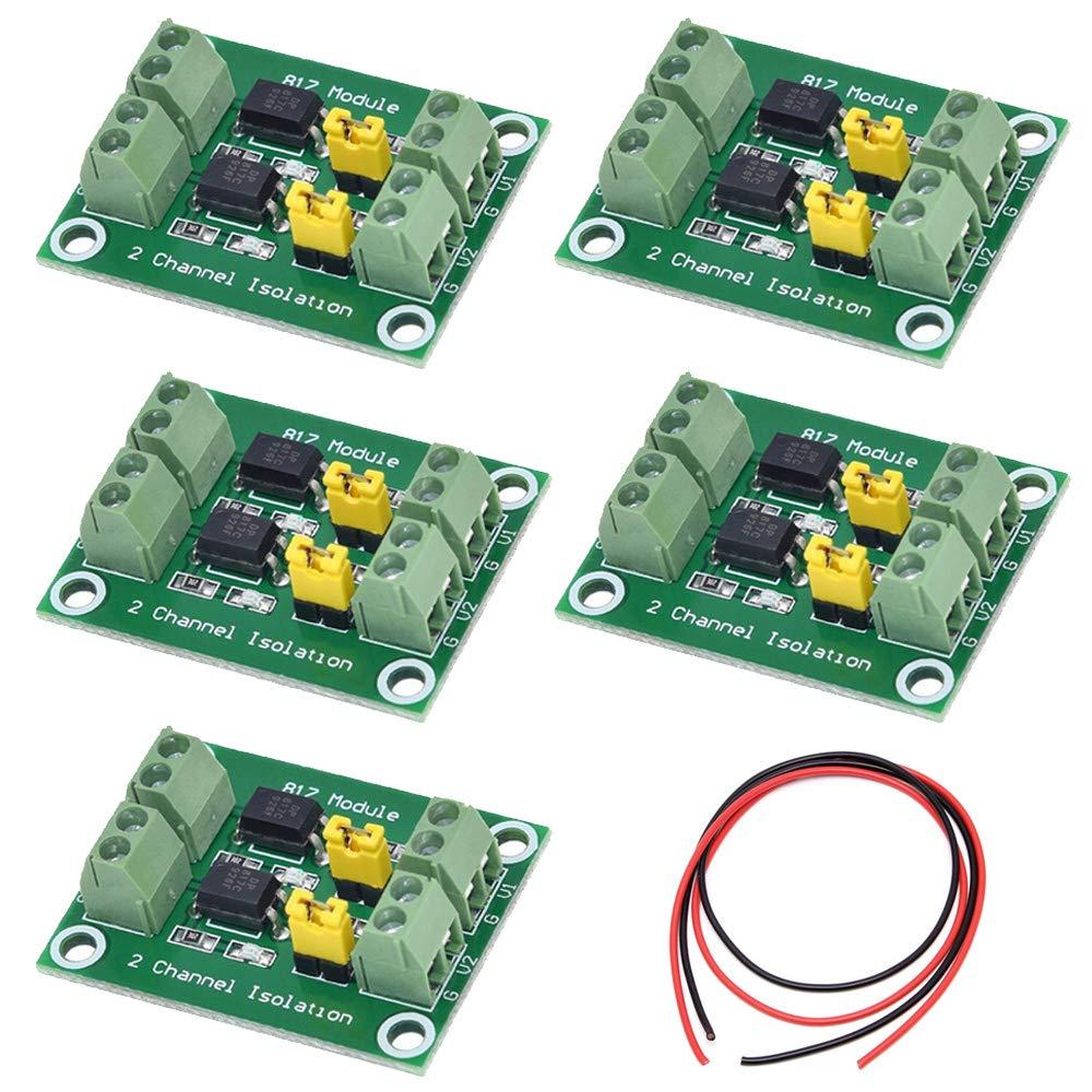 DAOKI 2-Channel PC817 Optocoupler Isolation Module (5PCS)