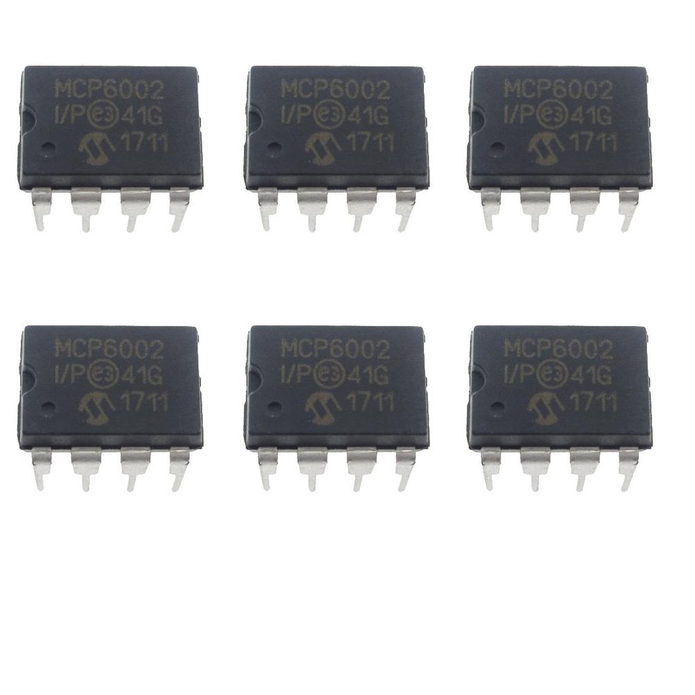 Jekewin MCP6002-I/P DIP-8 1 MHz Gain Bandwidth Product, Low-Power Dual Op Amp (6PCS)